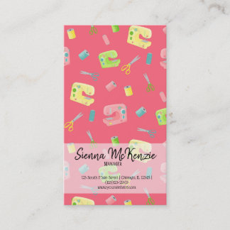 Sewing pattern business card