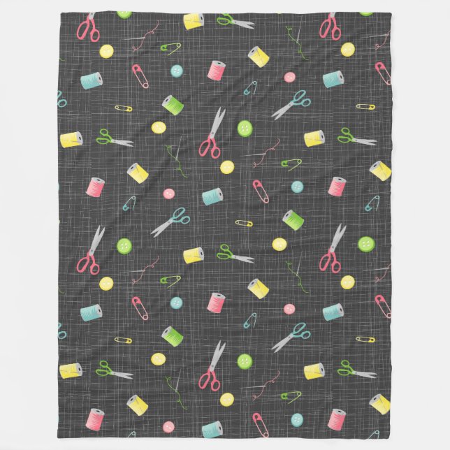 Sewing pattern fleece blanket (Front)