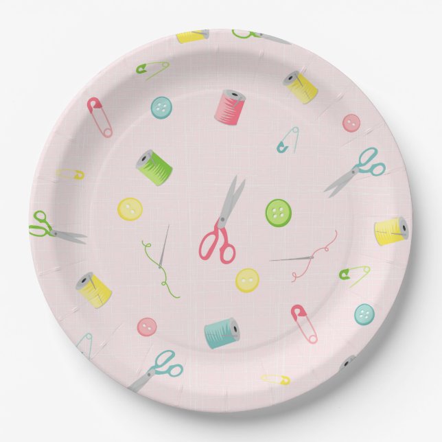 Sewing pattern paper plate (Front)