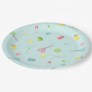 Sewing pattern paper plate