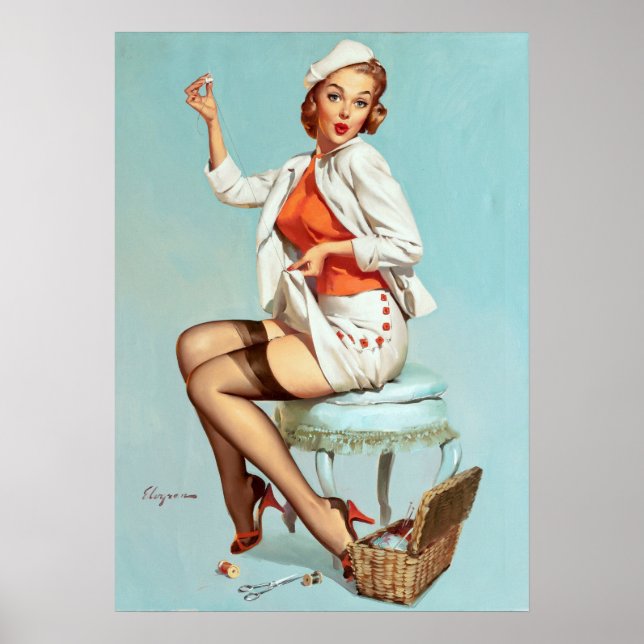 Sewing Pin Up Poster (Front)