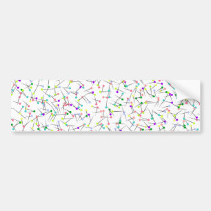 Sewing Pins White Dressmaker Seamstress Tailor Bumper Sticker