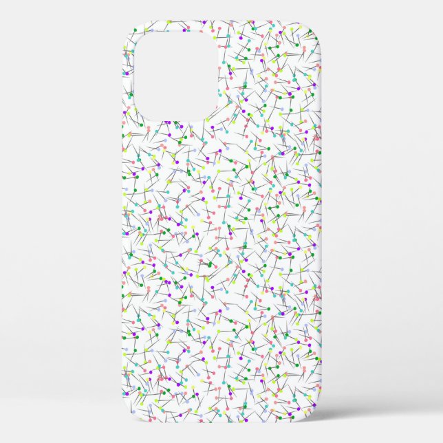 Sewing Pins White Dressmaker Seamstress Tailor Case-Mate iPhone Case (Back)