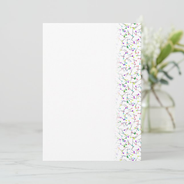 Sewing Pins White Dressmaker Seamstress Tailor Save The Date (Standing Front)