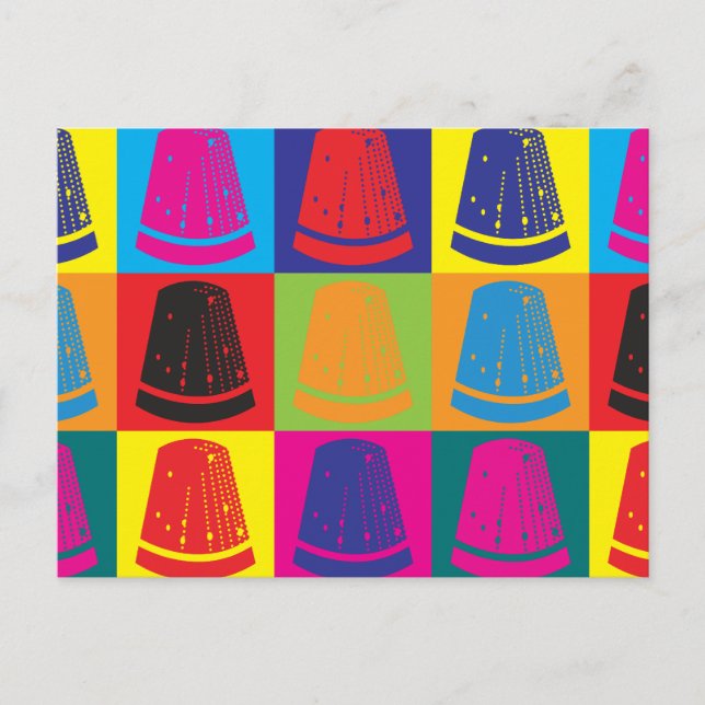 Sewing Pop Art Postcard (Front)