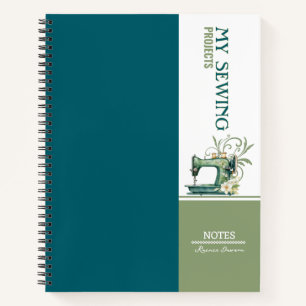 Sewing Project Notes Teal Notebook