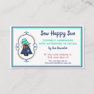 Sewing/Quilting Applique Girl Business Card