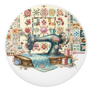 Sewing Quilting  Ceramic Knob