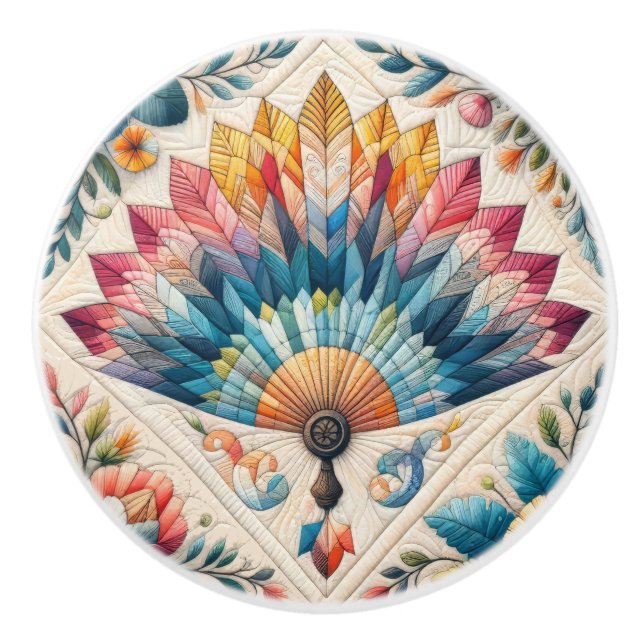 Sewing Quilting  Ceramic Knob (Front)