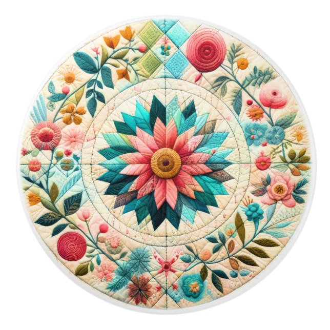 Sewing Quilting  Ceramic Knob (Front)