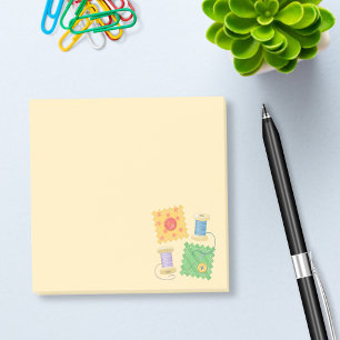 Sewing Quilting Craft Hobby on Yellow Post-it Notes