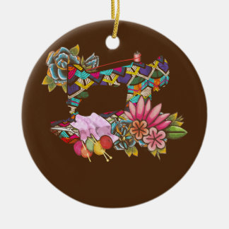 Sewing Quilting Sewing Machine Ceramic Tree Decoration