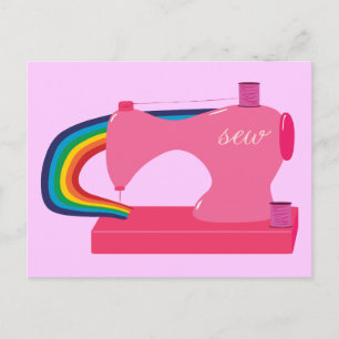 Sewing Rainbows Postcard