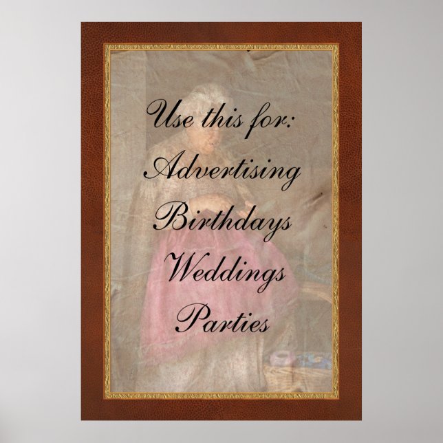 Sewing - Ribbon - Granny's hobby Poster (Front)
