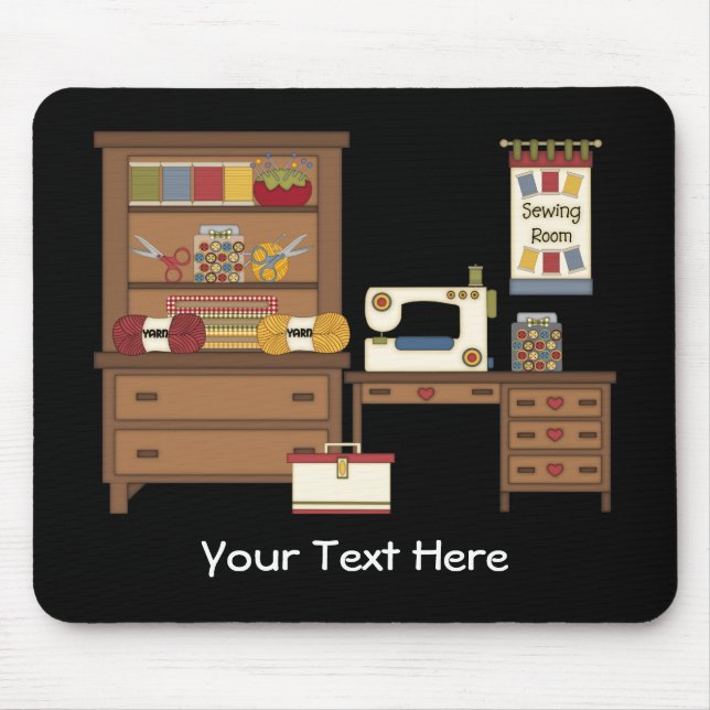 Sewing Room 1 (Personalised) Mouse Mat (Front)