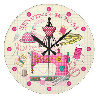 Sewing Room Large Clock