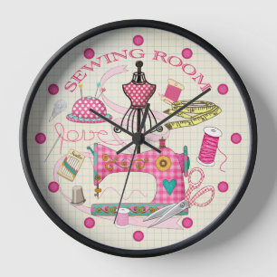 Sewing Room Large Clock