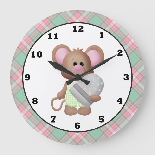 Sewing Room Mouse cartoon clock (Front)