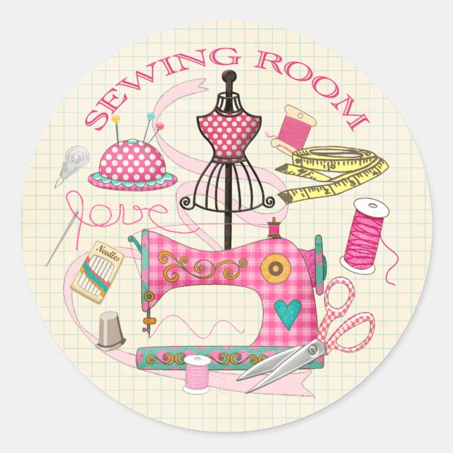 Sewing Room Stickers (Front)