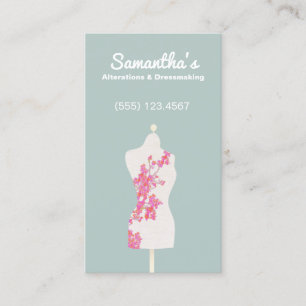 Sewing Seamstress and Dressmaker Mannequin Business Card