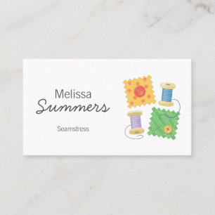Sewing, Seamstress, Dressmaker Business Card