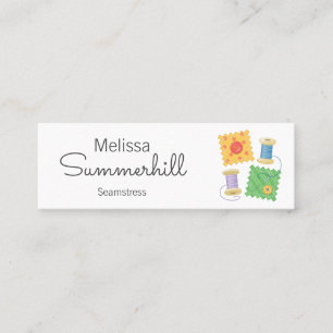 Sewing, Seamstress, Dressmaker Mini Business Card