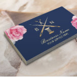Sewing Seamstress Thread & Needles Vintage Floral Business Card<br><div class="desc">Sewing Seamstress Gold Thread & Needles Vintage Floral Navy Blue Business Cards.</div>