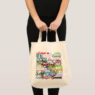 SEWING SEW GRAPHICS COLORFUL GRAFFITI TOTE BAG