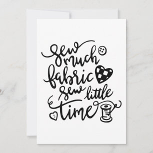 Sewing   Sew Much Fabric Sew Little Time Thank You Card