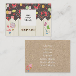 Sewing Shop Brown Business Card