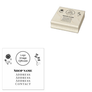 Sewing Shop Business Address Rubber Stamp