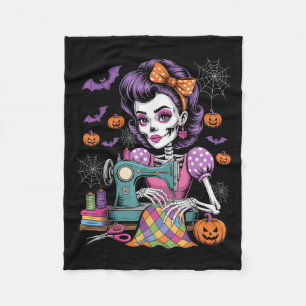 Sewing Skelton Costume For Women, Cute Quilting Ha Fleece Blanket