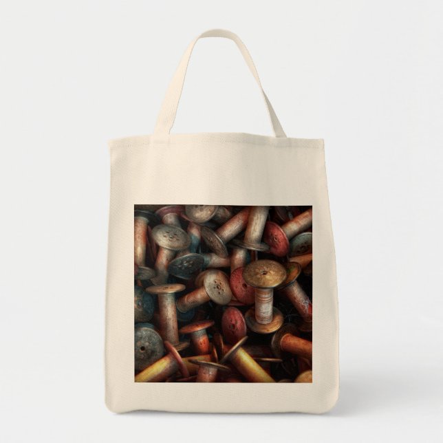 Sewing - Spools Tote Bag (Front)