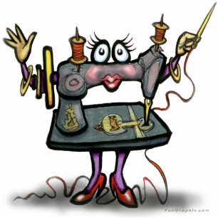 Sewing Standing Photo Sculpture