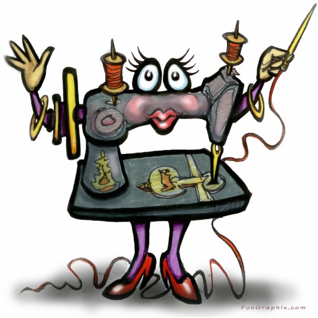 Sewing Standing Photo Sculpture (Front)