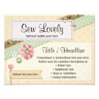 Sewing Stitches, Buttons & Ribbon Advertising Sign