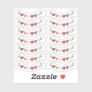 Sewing Stitches Country Heart Bunting Banners