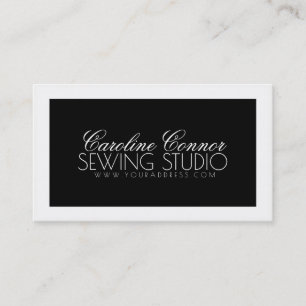Sewing Studio Black & White Bold Design Card