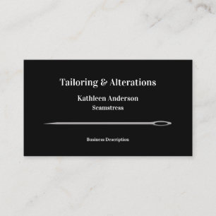 Sewing Tailor Alterations Simple Needle STD Business Card