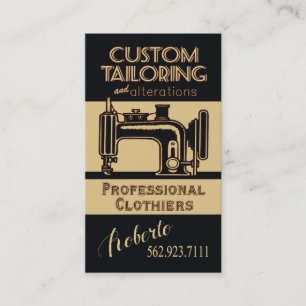 Sewing: Tailor, Dressmaker, Designer, Seamstress Business Card