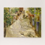 Sewing the Sail by Joaquin Sorolla Jigsaw Puzzle<br><div class="desc">Joaquin Sorolla - Sewing the Sail, 1896. Joaquin Sorolla y Bastida was a Spanish painter. Sorolla excelled in the painting of portraits, landscapes and monumental works of social and historical themes. His most typical works are chraacterised by a dexterous representation of the people and landscape under the bright sunlight of...</div>