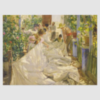 Sewing the Sail by Joaquin Sorolla