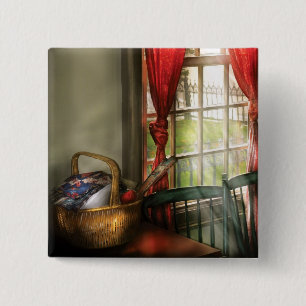 Sewing -  The sewing basket 15 Cm Square Badge
