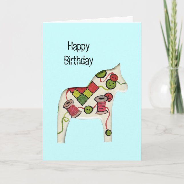 Sewing Theme Birthday Card (Front)