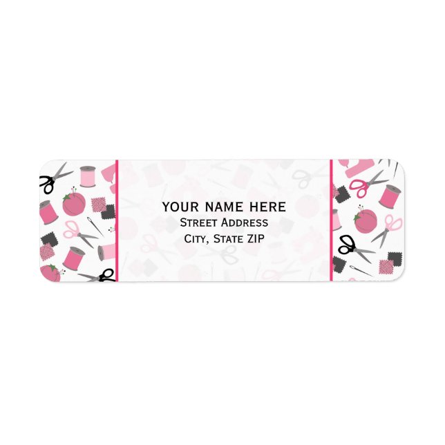 Sewing Themed Address Label (Front)