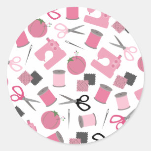 Sewing Themed Envelope Seal Sticker