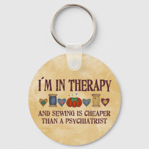 Sewing Therapy Key Ring