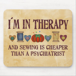 Sewing Therapy Mouse Mat