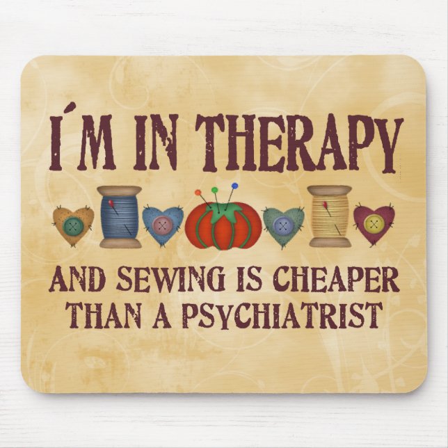 Sewing Therapy Mouse Mat (Front)