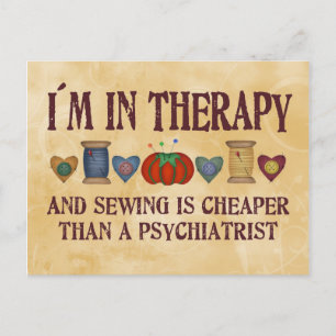 Sewing Therapy Postcard